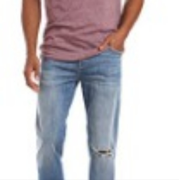 Mavi Men's Zach Straight Leg. Indigo ripped. - Picture 2 of 3